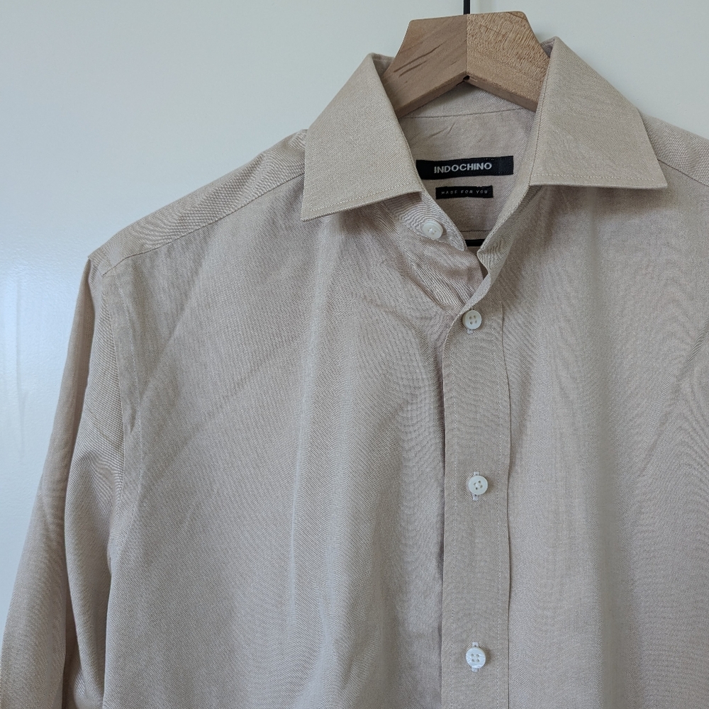 indochino dress shirt - beige, size small